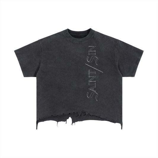 SAINT / SIN crop-tee